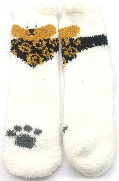 Fluffy Hvit Hund - Onesize (35-40)